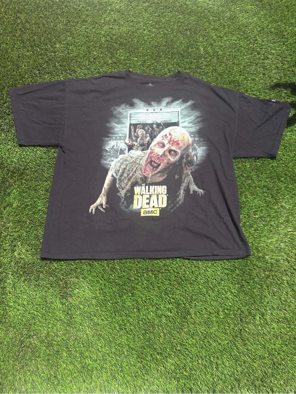 The Walking Dead Black Graphic Tee by AMC - Zombie Front Print